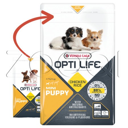 Opti Life Puppy Mini Chicken & Rice (курица и рис)