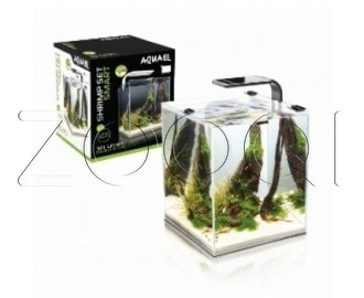 Креветкариум AquaEL SHRIMP SET SMART PLANT 10 чёрный с LED освещением (10 л)