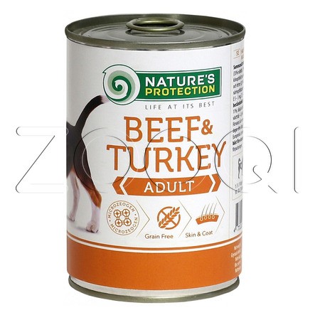 Nature's Protection Dog Adult Beef & Turkey для взрослых собак (говядина, индейка)