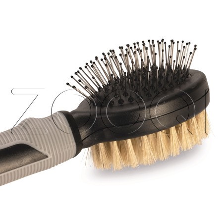 Beeztees Расческа двусторонняя «Combi Brush» для собак, черная/серая