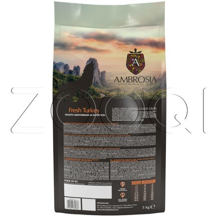 Корм Ambrosia Mediterranean Diet Fresh Turkey для собак (индейка)