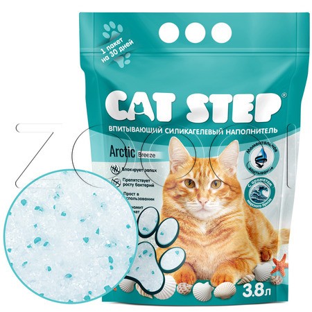 Cat Step Arctic Breeze Cиликагелевый наполнитель для кошачьих туалетов (морская свежесть)