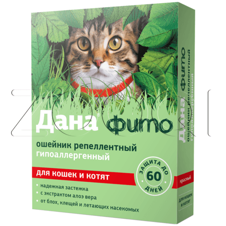 Дана Фито Ошейник репеллентный для кошек и котят, 35 см