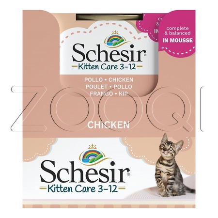 Schesir Cat Консервы с курицей в муссе для котят, 85 г