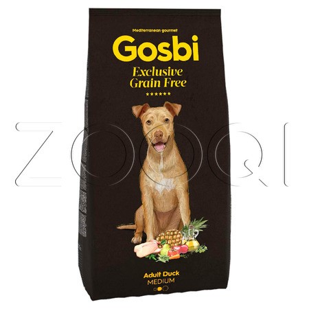 Gosbi Exclusive Grain Free Adult Duck Medium для взрослых собак средних пород (утка)