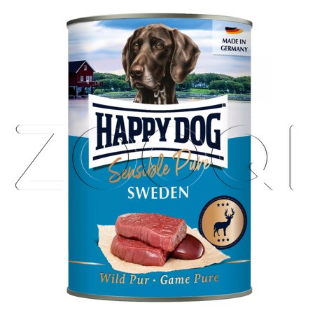Happy Dog Sensible Pure Sweden при пищевой непереносимости для взрослых собак (дичь)