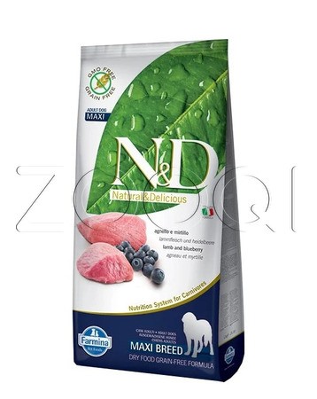 Farmina N&D GF Adult Maxi Lamb & Blueberry (Ягненок, черника) - 12 кг