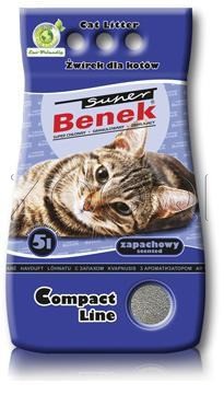 Наполнитель Super Benek Compact с ароматом (Морской бриз)