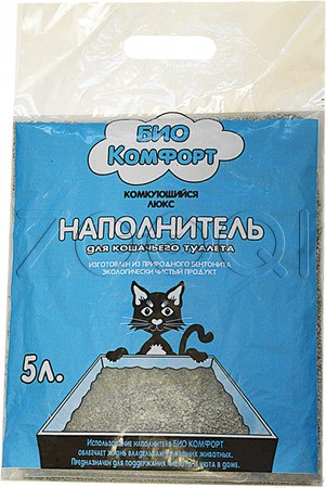 БиоКомфорт Люкс Наполнитель комкующийся для кошачьего туалета, 4 кг