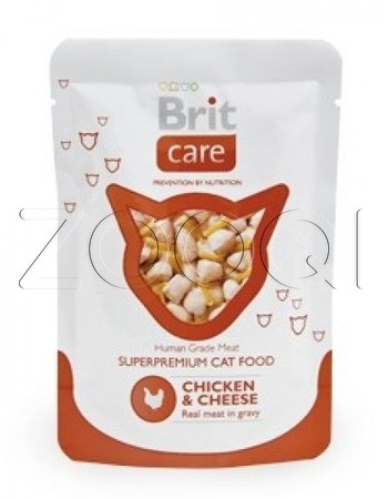Brit Care Cat Chicken & Cheese Pouch, 80 г