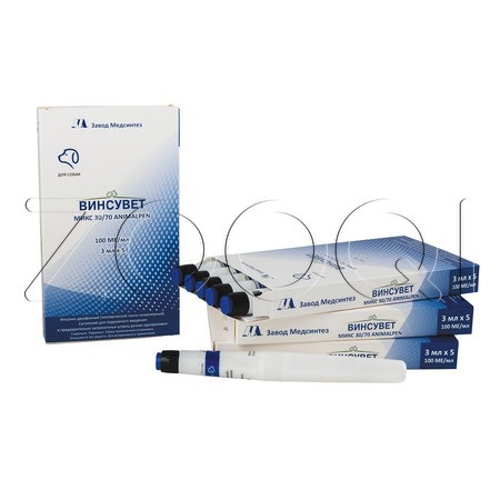 Винсувет Микс 30/70 Animalpen для собак, 5 шприц-ручек