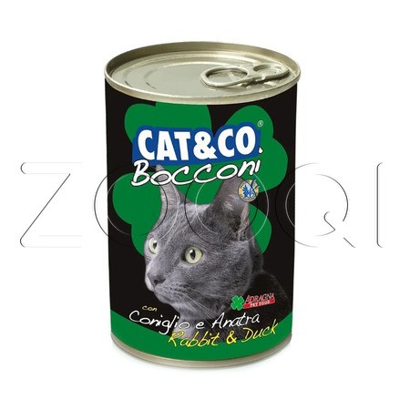 CAT&CO Кусочки кролика и утки в соусе для взрослых кошек