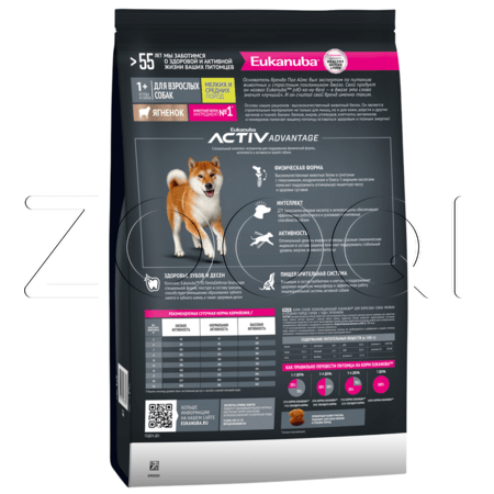 Корм Eukanuba для собак (ягненок)