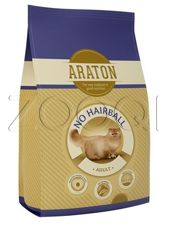 Araton No Hairball Chicken & Beef для выведения шерсти у взрослых кошек (курица, говядина)