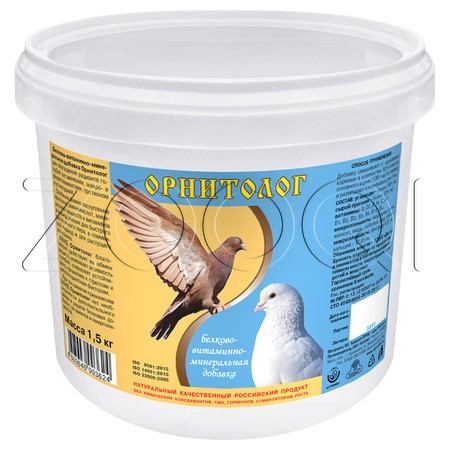 БВМД Орнитолог для голубей (гранулы), 1.5 кг