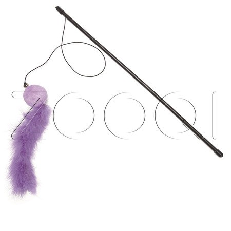 Beeztees Удочка «Шарик с пером» для кошек, в ассортименте, 45 см