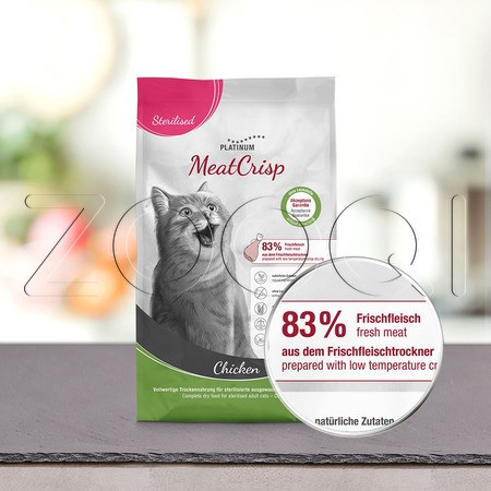 Platinum MeatCrisp Sterilised для взрослых стерилизованных кошек (курица)