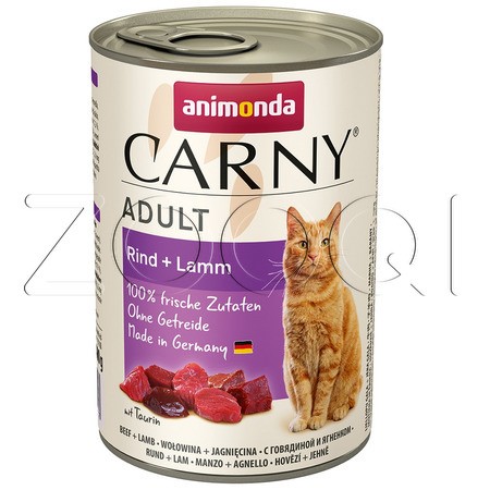 Консерва Carny Adult для кошек (говядина, ягненок), 400 г