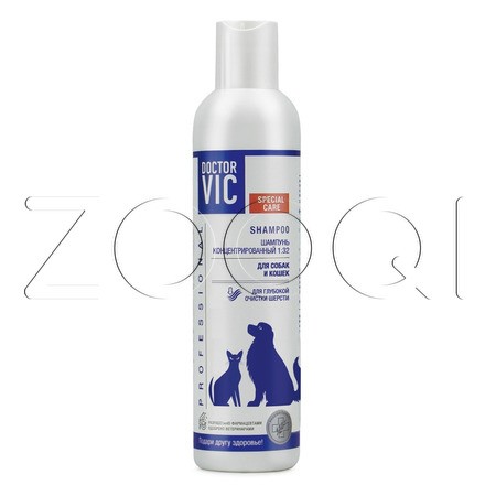 DOCTOR VIC Концентрированный шампунь для глубокой очистки шерсти собак и кошек, 250 мл