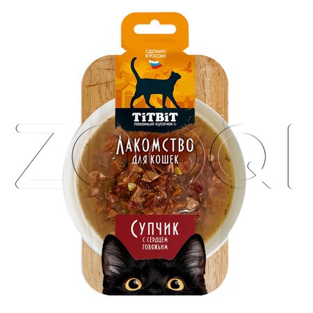 TiTBiT Лакомство «Супчик с сердцем говяжьим» для кошек, 55 г