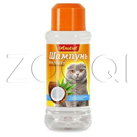 Amstrel Шампунь для кошек восстанавливающий с кокосовым маслом и пантенолом