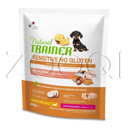 Trainer Natural Sensitive No Gluten Mini Puppy & Junior для щенков (лосось)