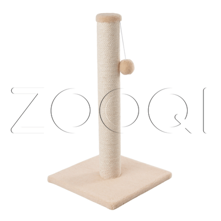 Q-zoo Когтеточка-столбик L с шариком для кошек, хлопок, 75 см