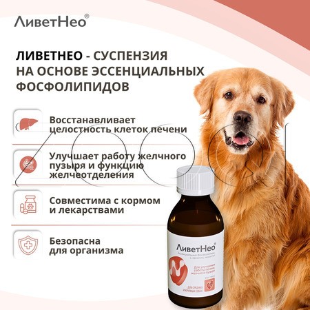 ЛиветНео для средних и крупных собак, 100 мл