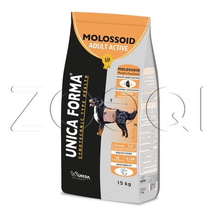 Корм Unica Forma Molossoid Adult Active для собак (курица), 15 кг