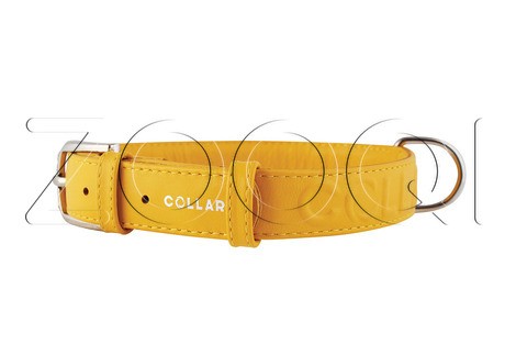Ошейник "CoLLaR Glamour" с объёмной надписью (ш 25мм, д 38-49см), жёлтый