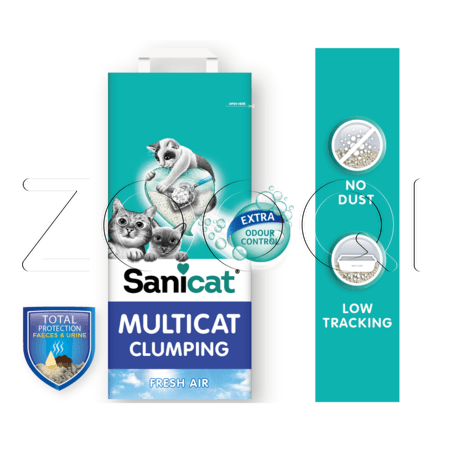 Наполнитель Sanicat Clumping Multicat для кошачьего туалета