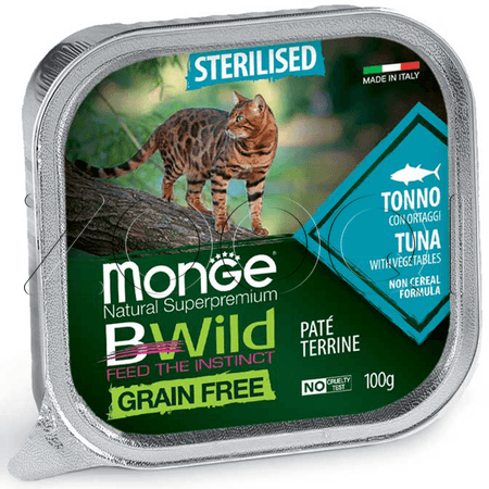 Monge Cat BWild Sterilised Tuna & Vegetables (тунец и овощи), 100 г