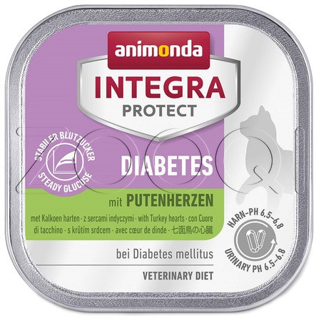 Animonda Integra Protect Diabetes для кошек при диабете (сердце индейки), 100 г