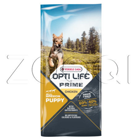 Opti Life Prime Puppy беззерновой для щенков всех пород (курица)