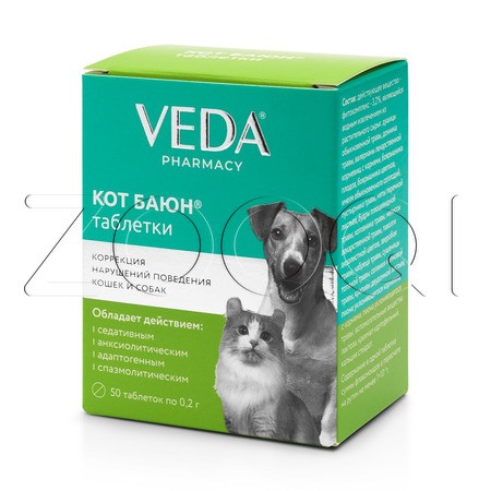 Кот Баюн Таблетки для кошек и собак, 50 табл