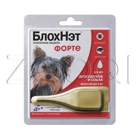 БлохНэт Форте Капли для щенков и собак, 1 пипетка