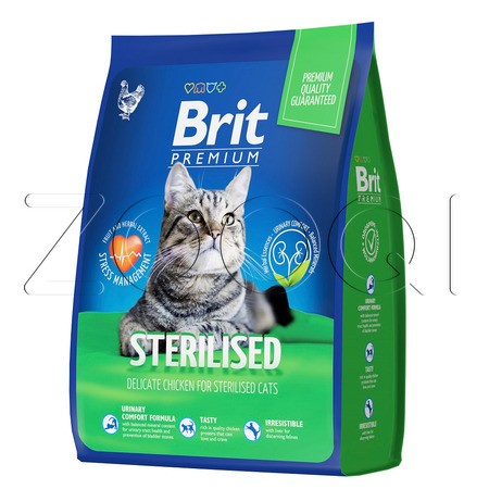 Корм Brit Premium Cat Sterilized Chicken для кошек (курица)