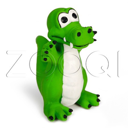 Beeztees Латексная игрушка «Зеленый крокодил» для собак, 12 см