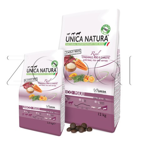 Unica Natura Maxi для больших собак (кабан, рис, морковь)
