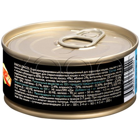 Паштет Enso для кошек (лосось, яблоко), 100 г