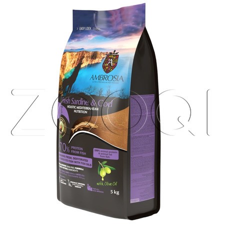 Корм Ambrosia Mediterranean Diet Fresh Sardine & Cod для собак (сардина, треска)