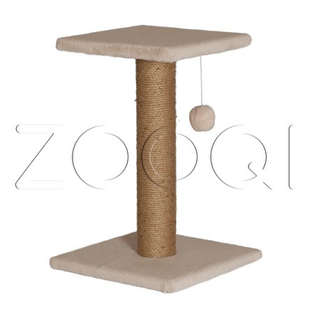 Q-zoo Когтеточка с площадкой M, джут, 60 см