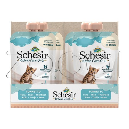 Schesir Cat Пауч с тунцом в сливках для котят, 150 г