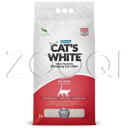 Cat's White Natural наполнитель комкующийся для кошачьего туалета (натуральный)