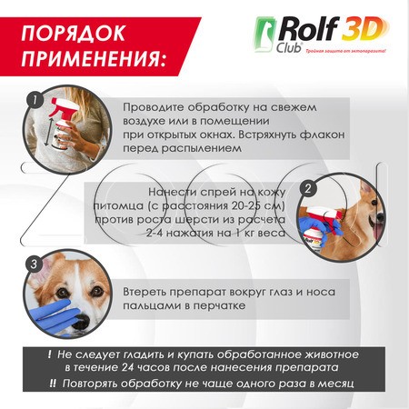 РольфКлуб 3D Спрей для собак, 200 мл