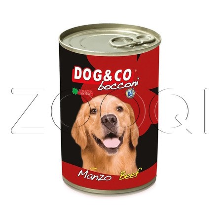 DOG&CO Кусочки говядины в соусе для взрослых собак всех пород