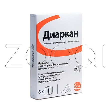 Диаркан Сахарные кубики для животных, 8 куб