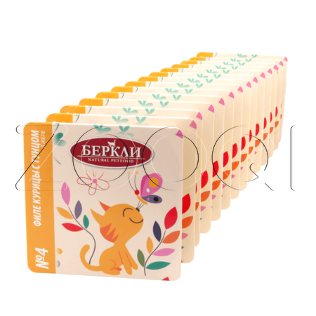 Консерва Berkley №4 для кошек (курица с тунцом в желе), 100 г