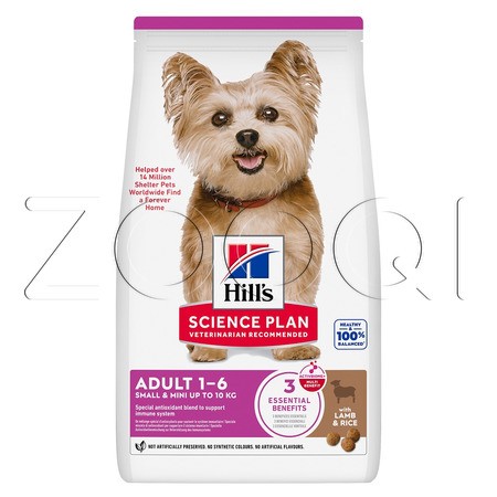 Корм Hill's Science Plan Small & Mini Adult для собак (ягненок, рис)