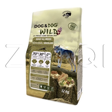 Dog&Dog Wild Regional Grassland Adult All Breeds для взрослых собак всех пород (свинина, ягненок, буйвол )